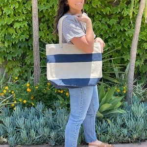 Rope Handle Cotton Canvas Tote